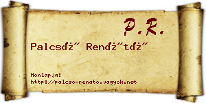 Palcsó Renátó névjegykártya