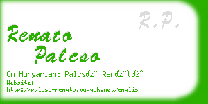 renato palcso business card